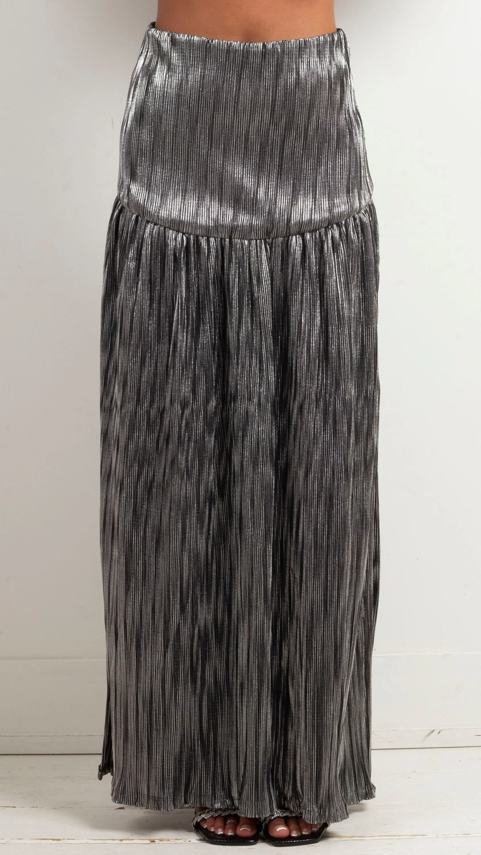 Incense Maxi Skirt - Silver