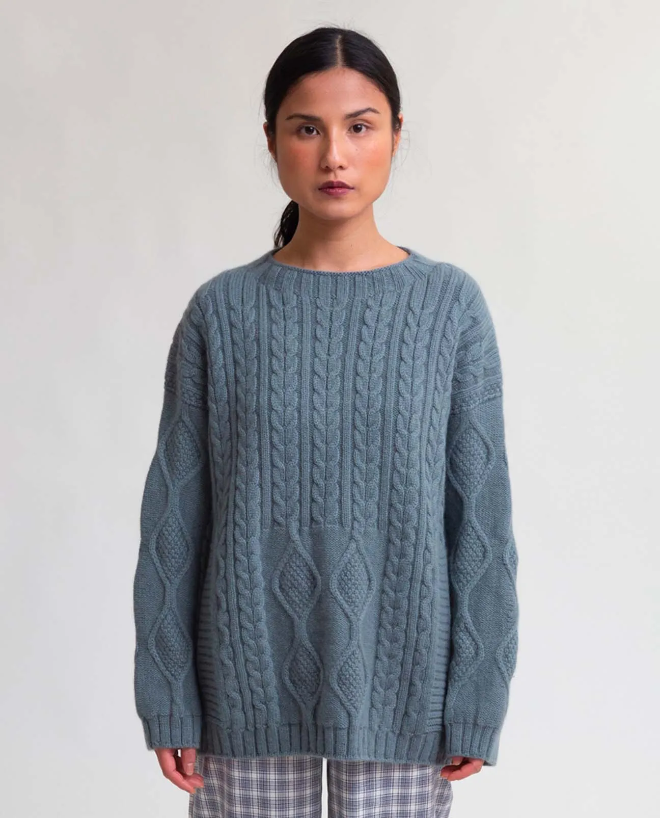 Kirstin Lambs Wool Jumper In Sage