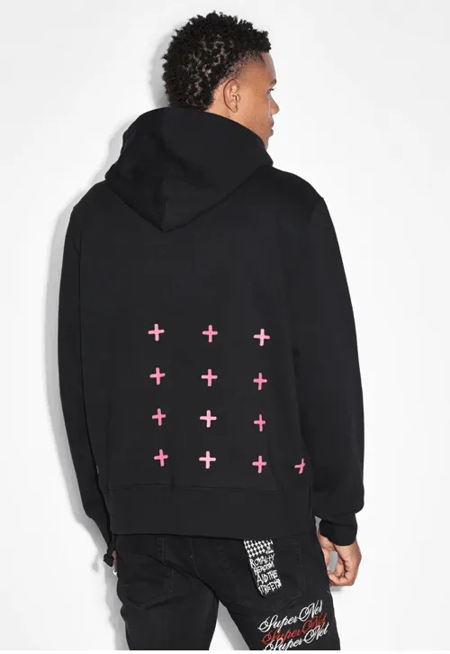 KSUBI Pixel Flower Kash Hoodie Jet Black