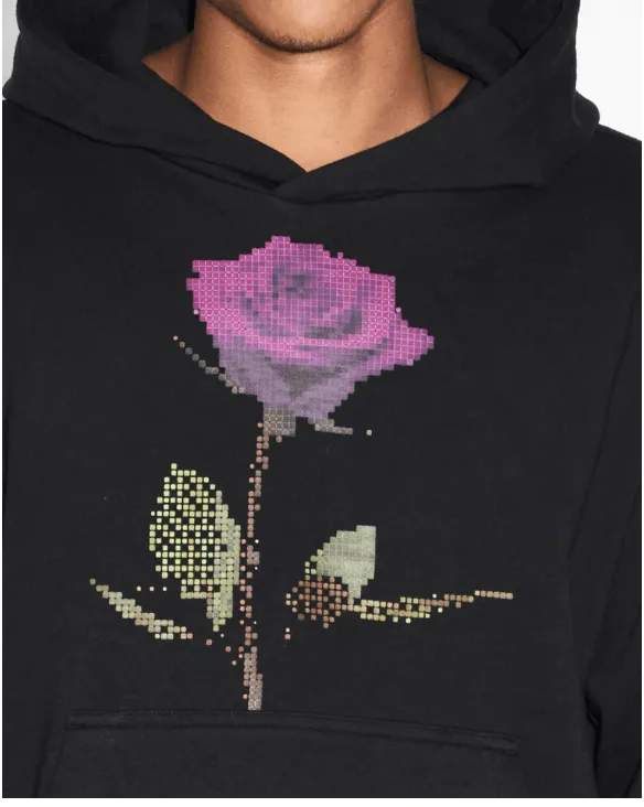 KSUBI Pixel Flower Kash Hoodie Jet Black