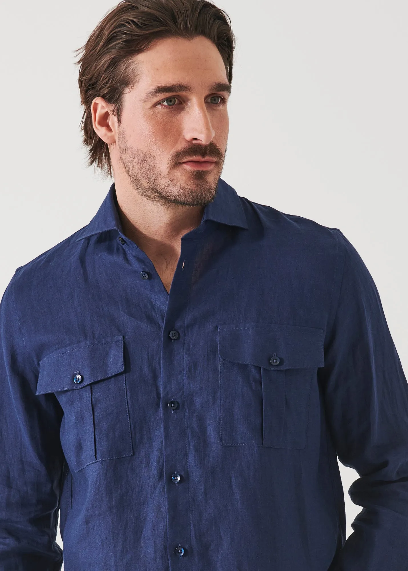 LINEN CHAMBRAY OVER SHIRT