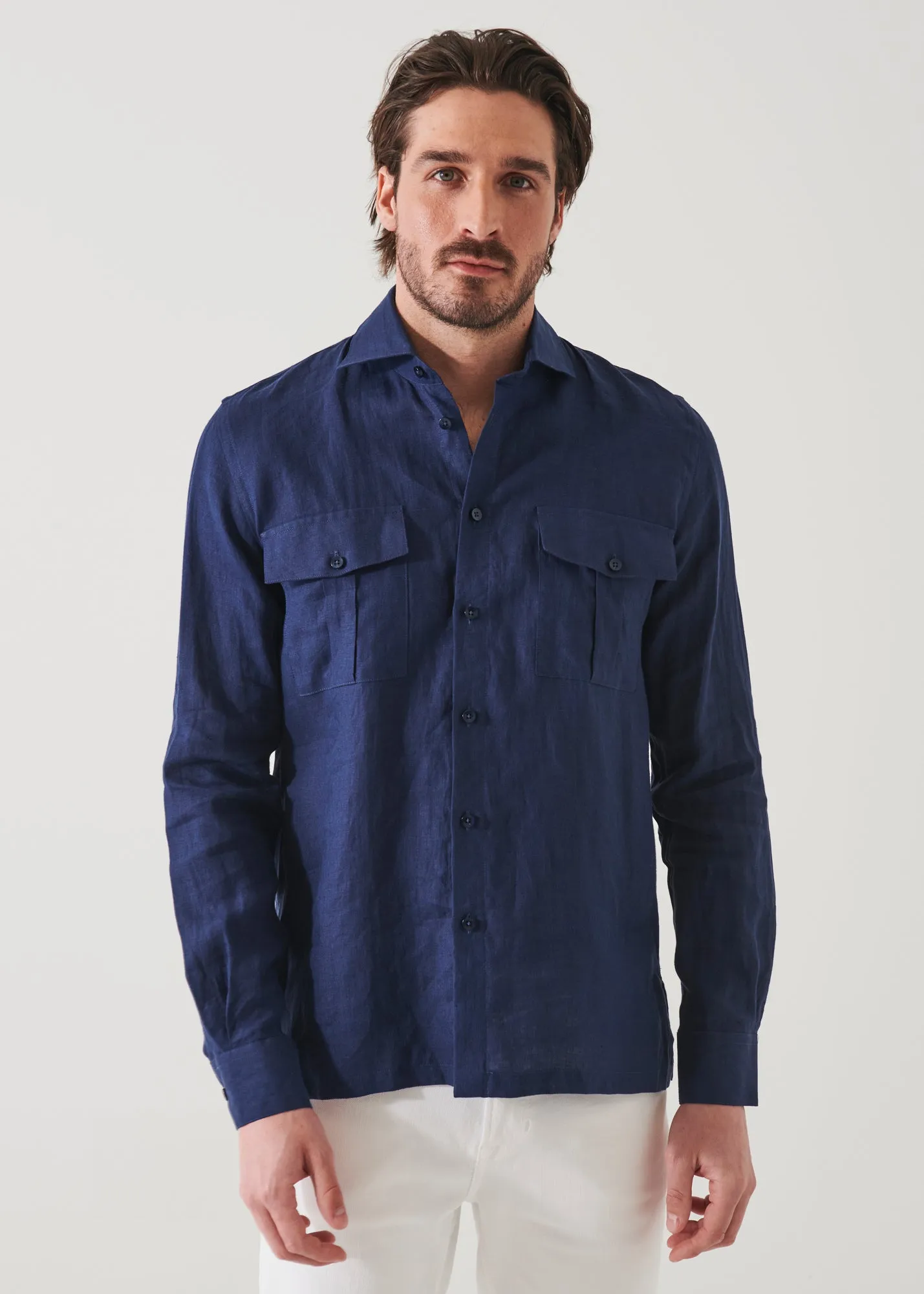 LINEN CHAMBRAY OVER SHIRT