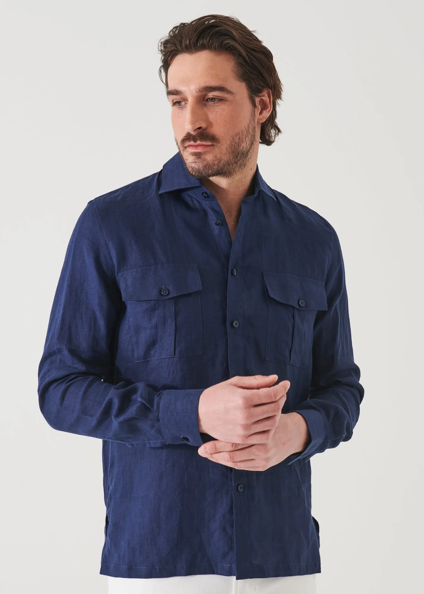 LINEN CHAMBRAY OVER SHIRT