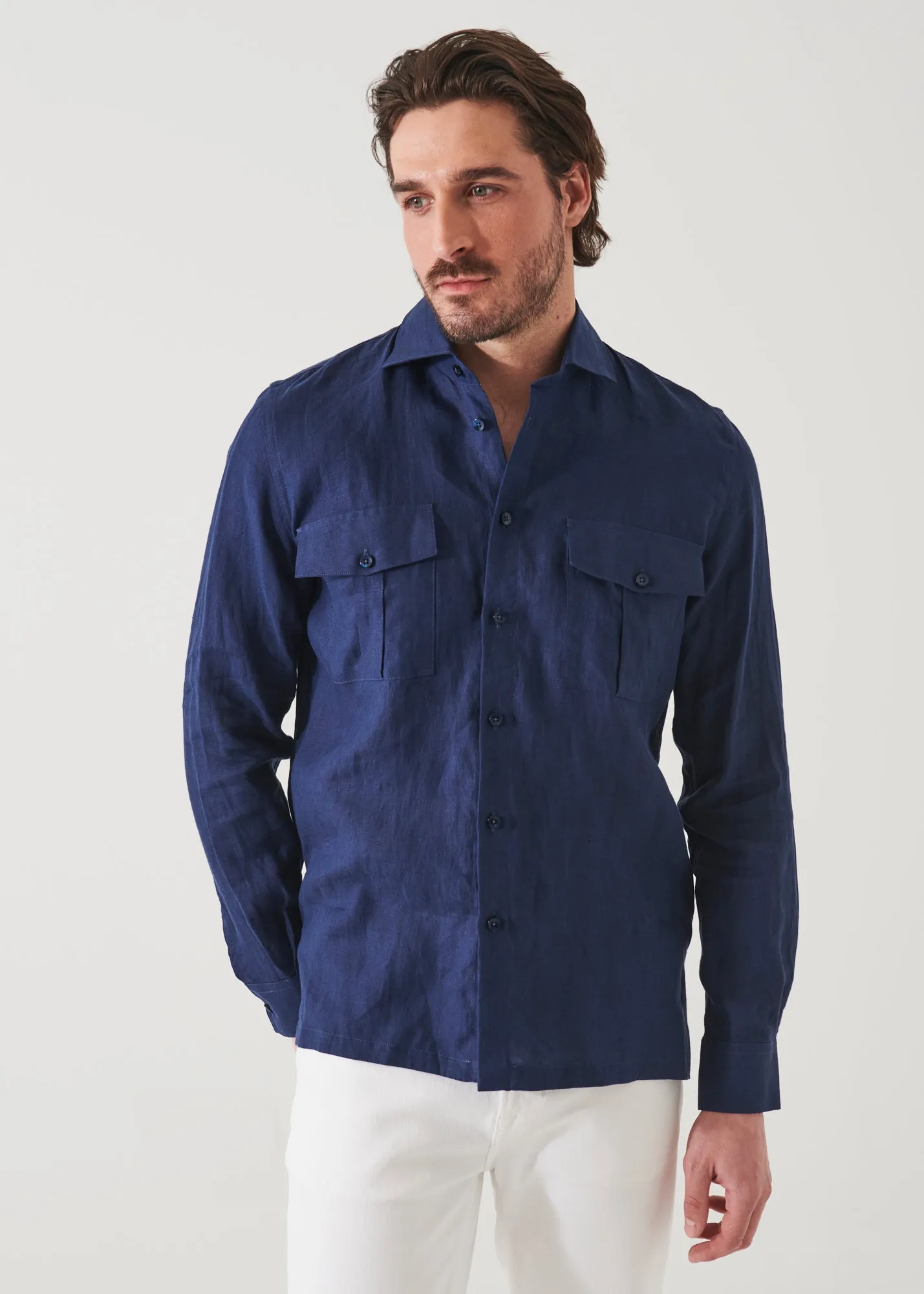 LINEN CHAMBRAY OVER SHIRT