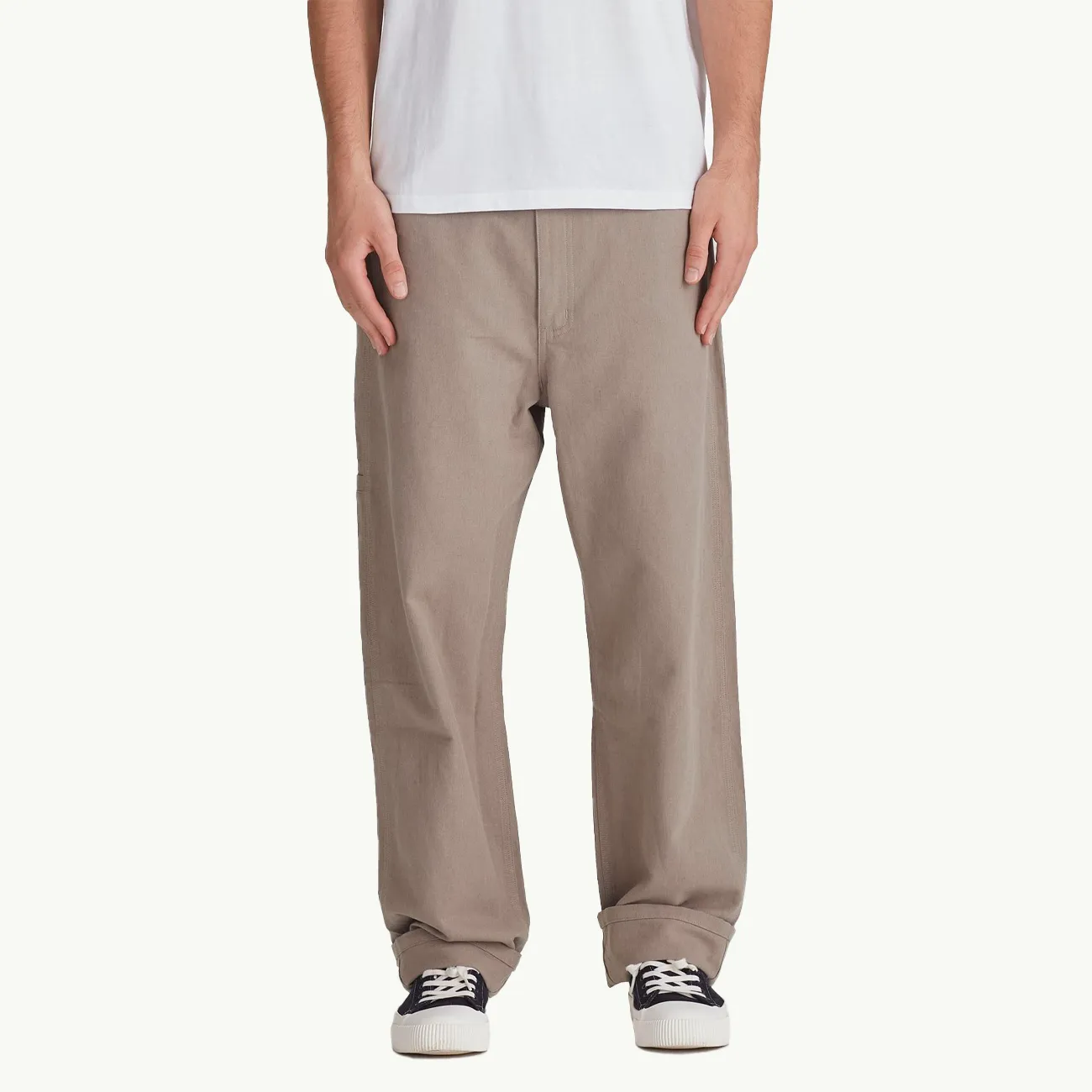 Linen Cotton Work Pant - Smoke