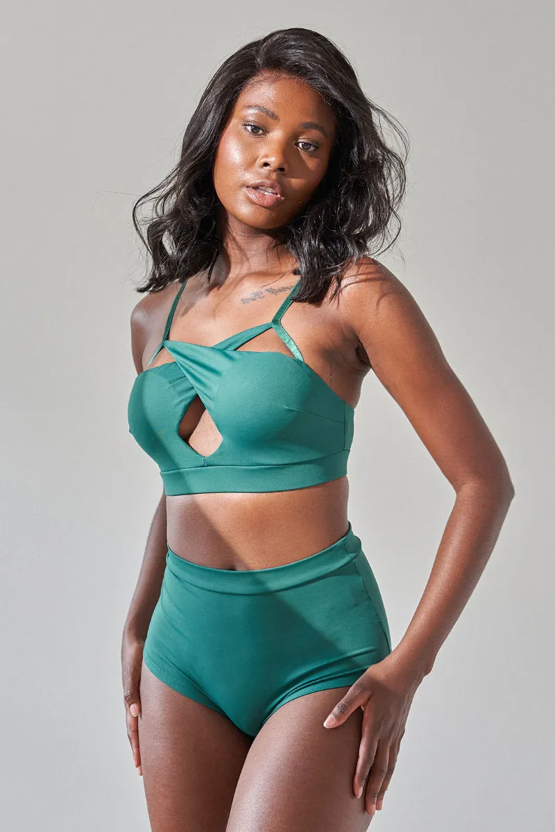 Lunalae High Waist Shorts - Recycled Emerald