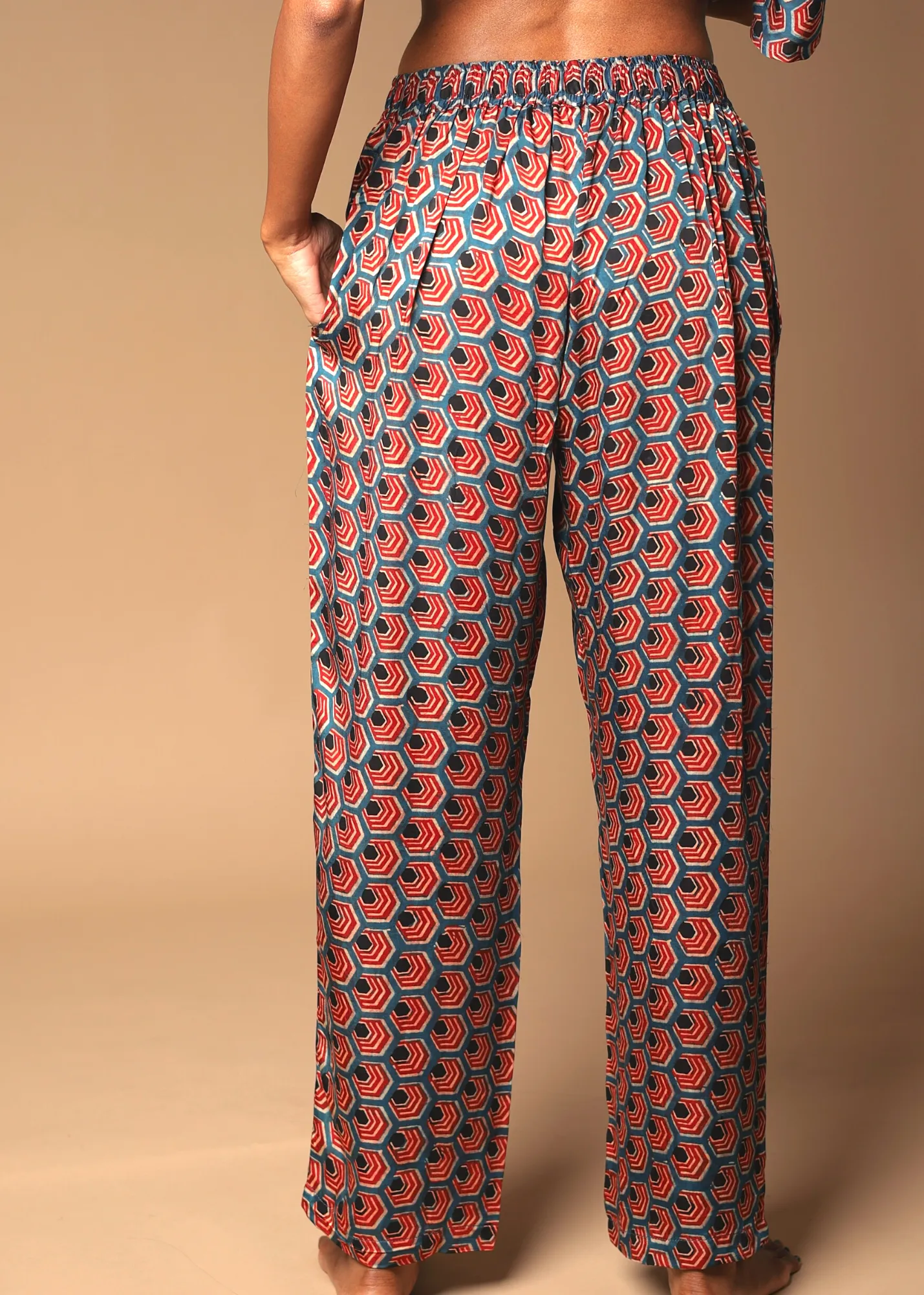 Marina Crop Pant - Ajrakh Retro