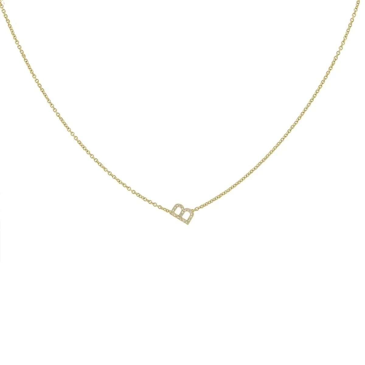 Mini Pave Letter Necklace