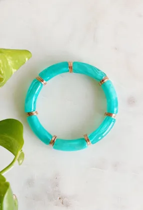 Mollie Acrylic Bracelet in Teal