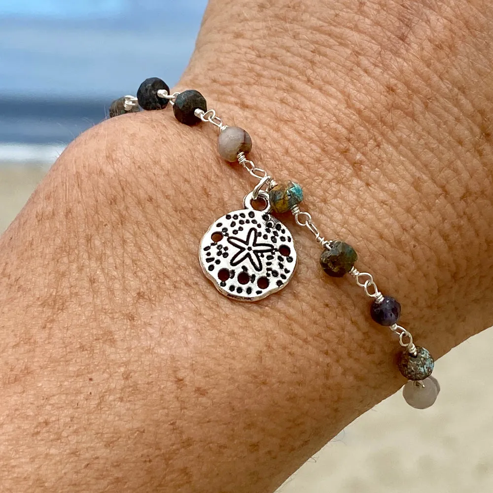 Mother Earth Bracelet with Sand Dollar Beach Charm