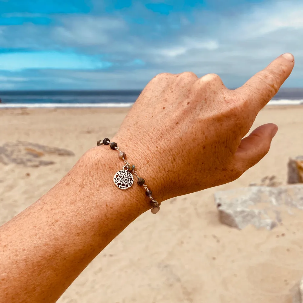 Mother Earth Bracelet with Sand Dollar Beach Charm