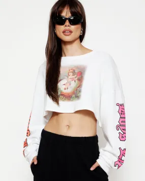 Nestled Up Longsleeve Crop Tee