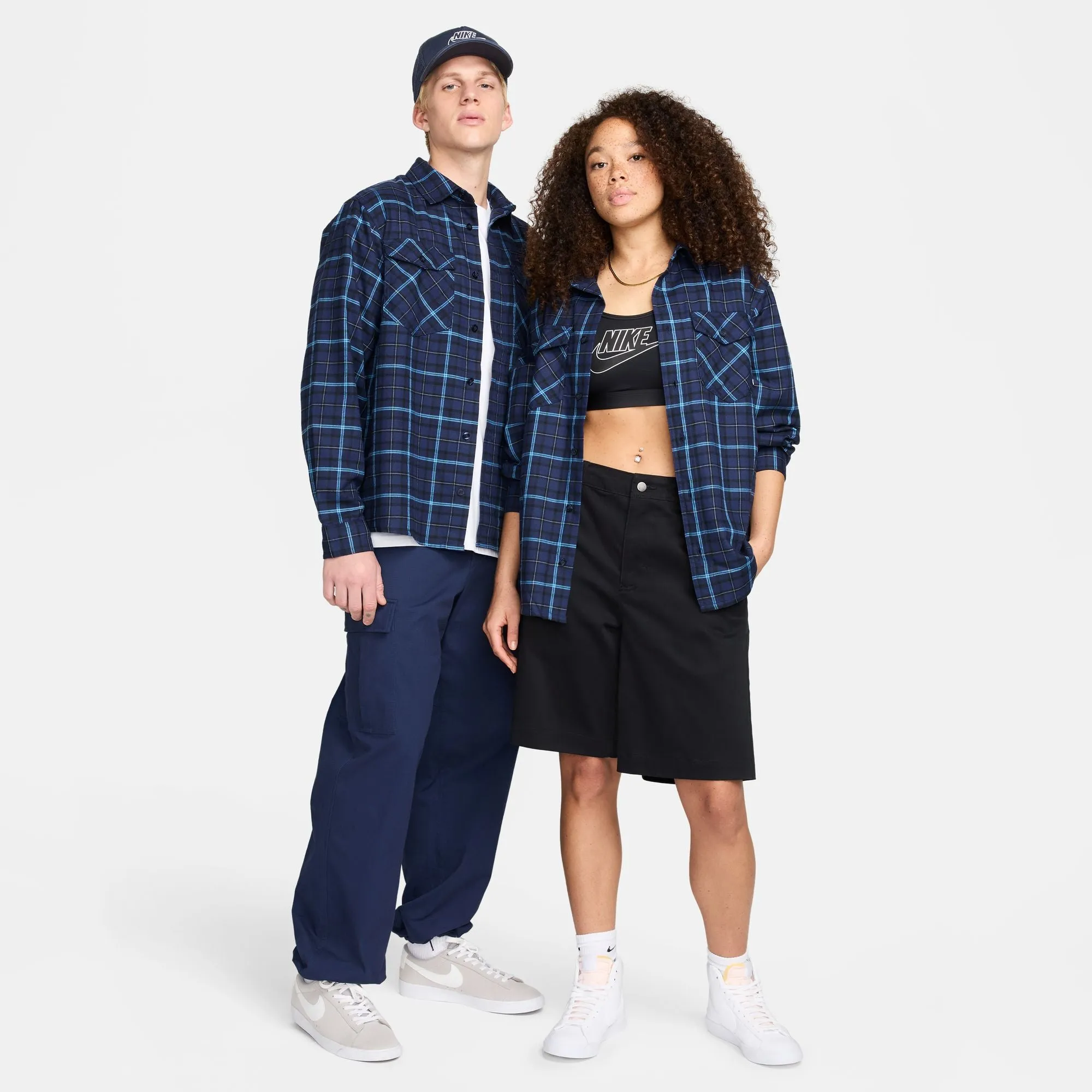 Nike SB Flannel Shirt Midnight Navy