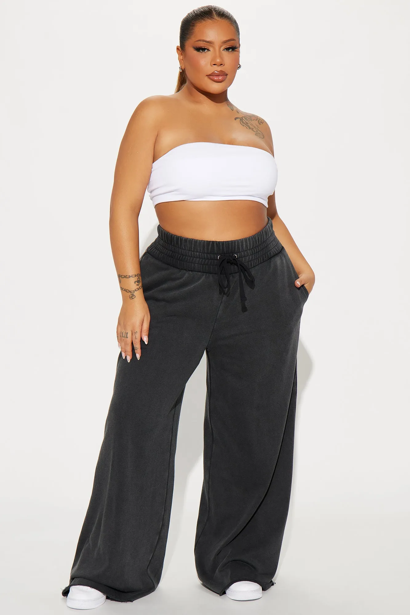 Off Duty Washed Lounge Pant - Black