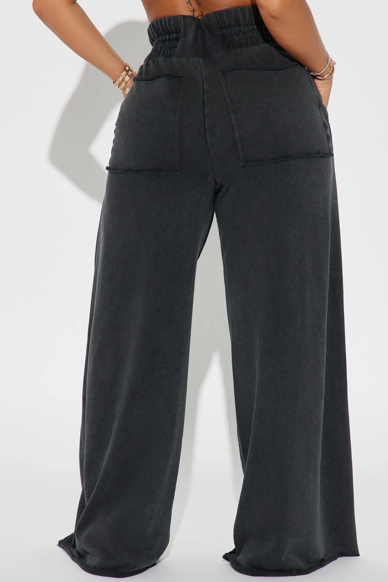 Off Duty Washed Lounge Pant - Black