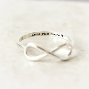 Personalized Infinity Ring in 925 sterling silver