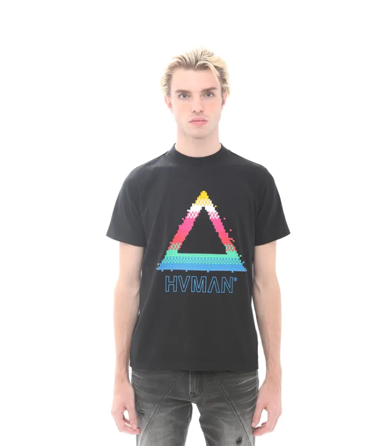 Pixel Triangle Tee (Blk/Multi) /D17