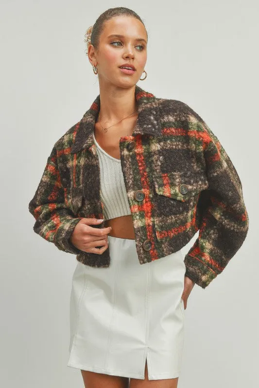 Plaid Crop Jacket