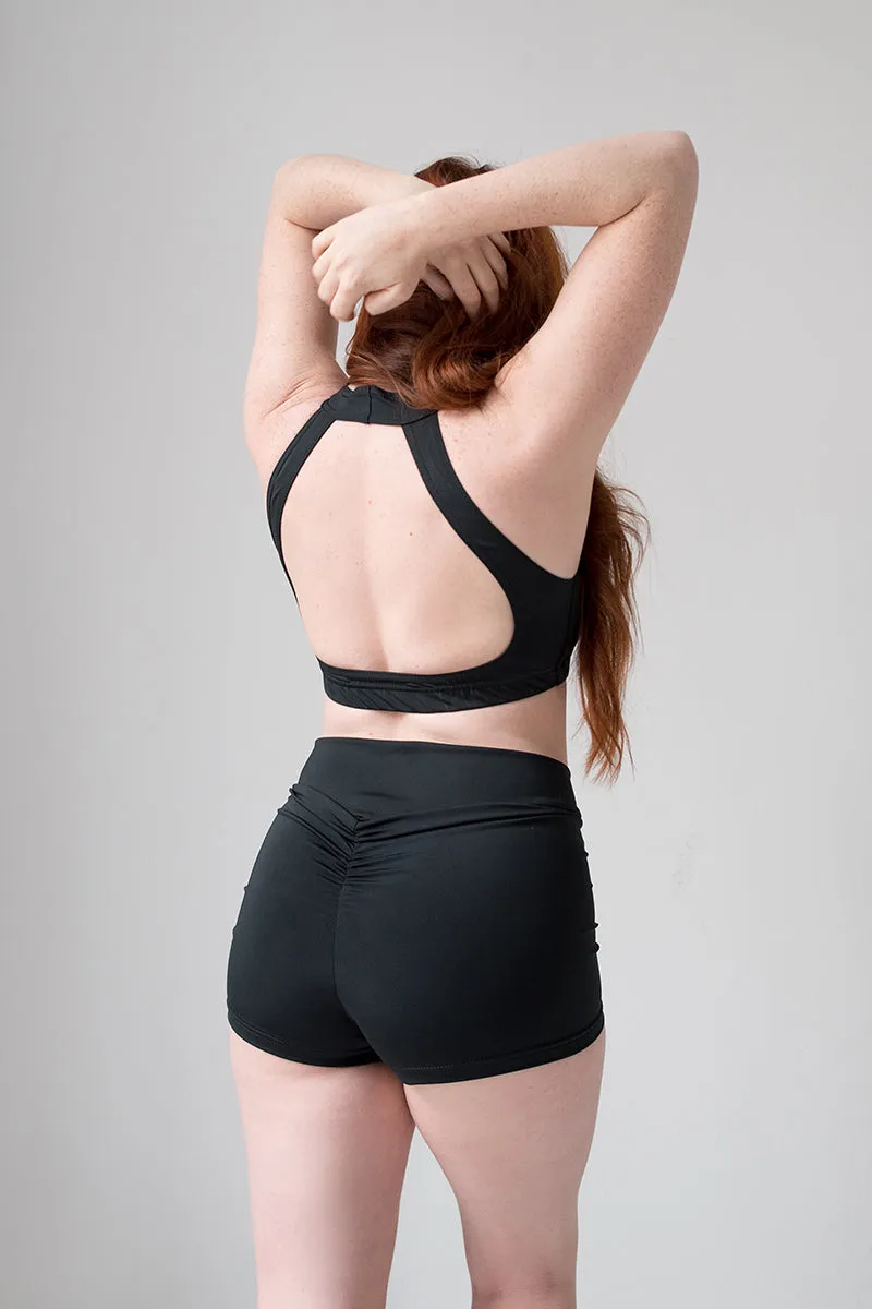 Pole Addict Kopia Basic High Waisted Shorts - Black