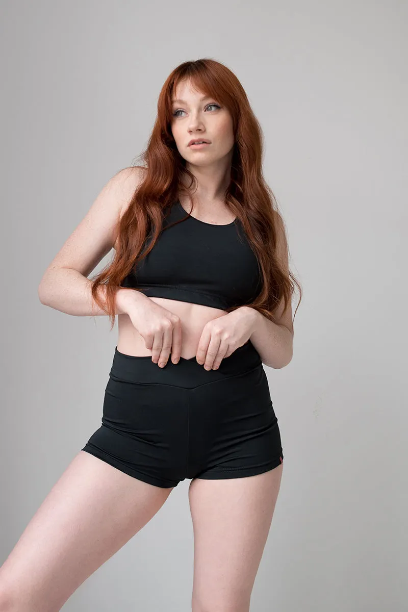 Pole Addict Kopia Basic High Waisted Shorts - Black