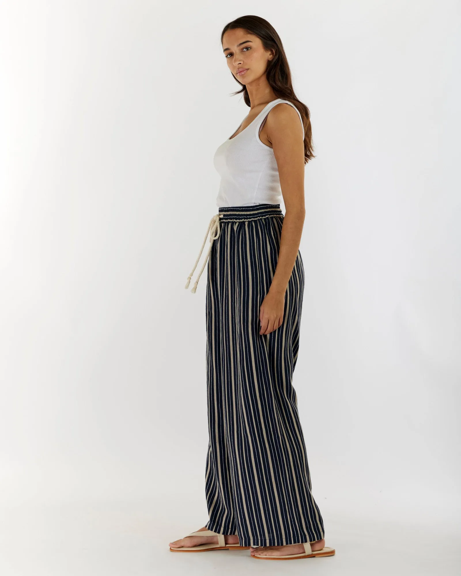 Porto Linen Stripe Pant