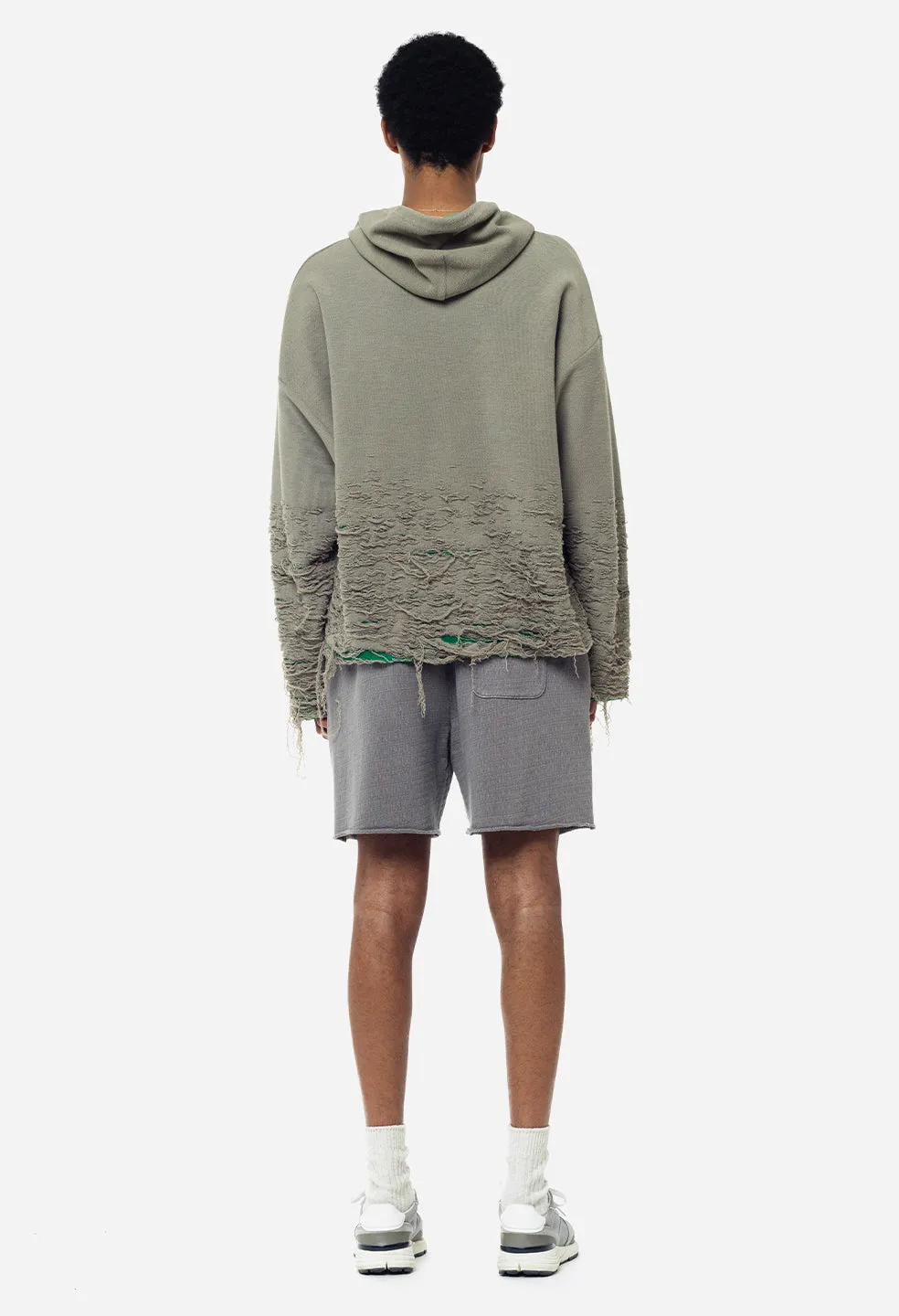 Raw Edge Jacquard Shorts / Dusk