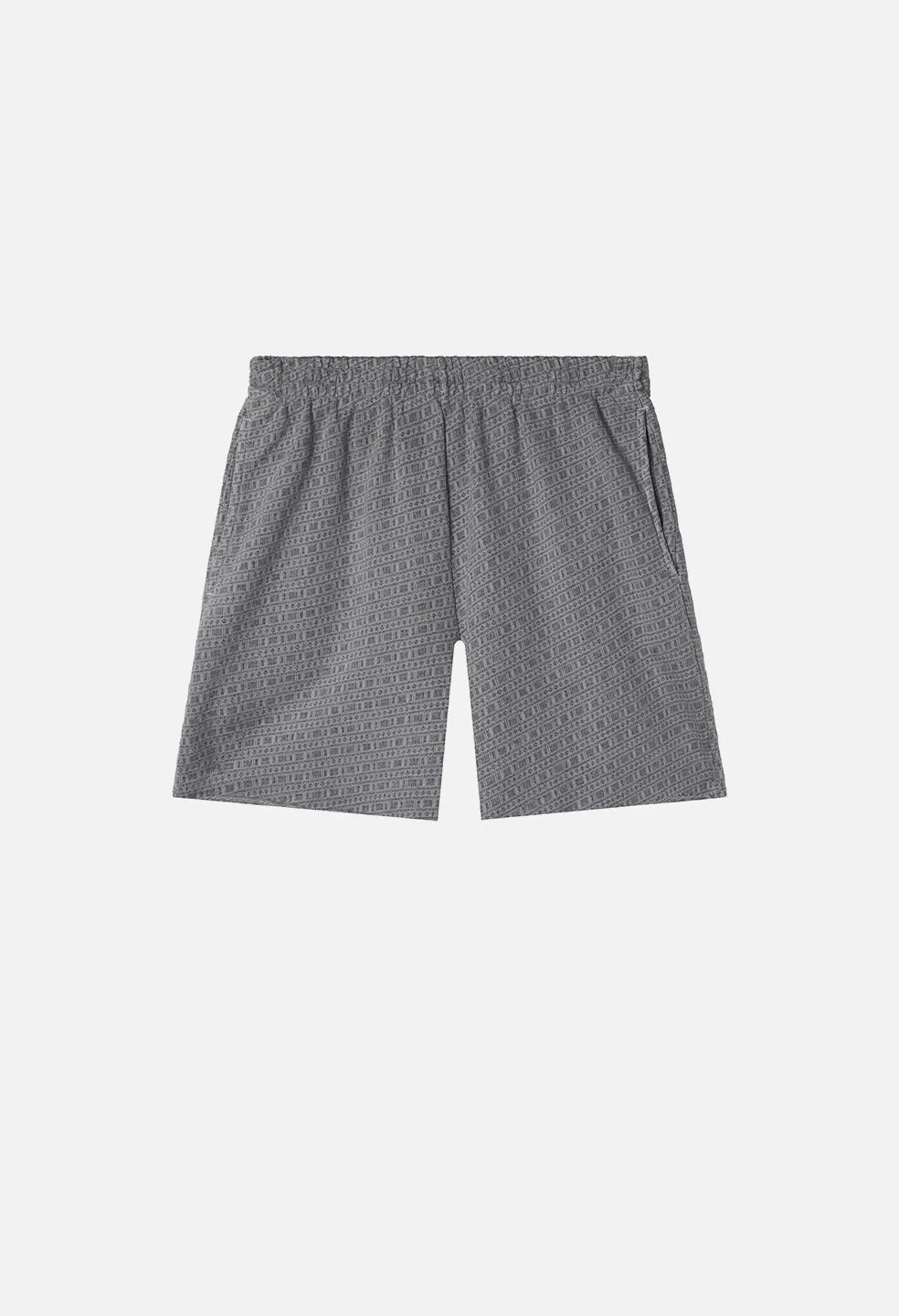 Raw Edge Jacquard Shorts / Dusk