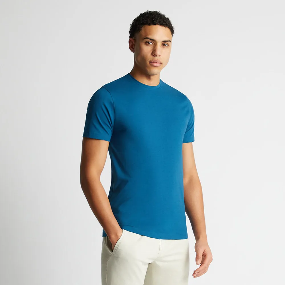 Remus Uomo Stretch Cotton Tee | Dark Turquoise