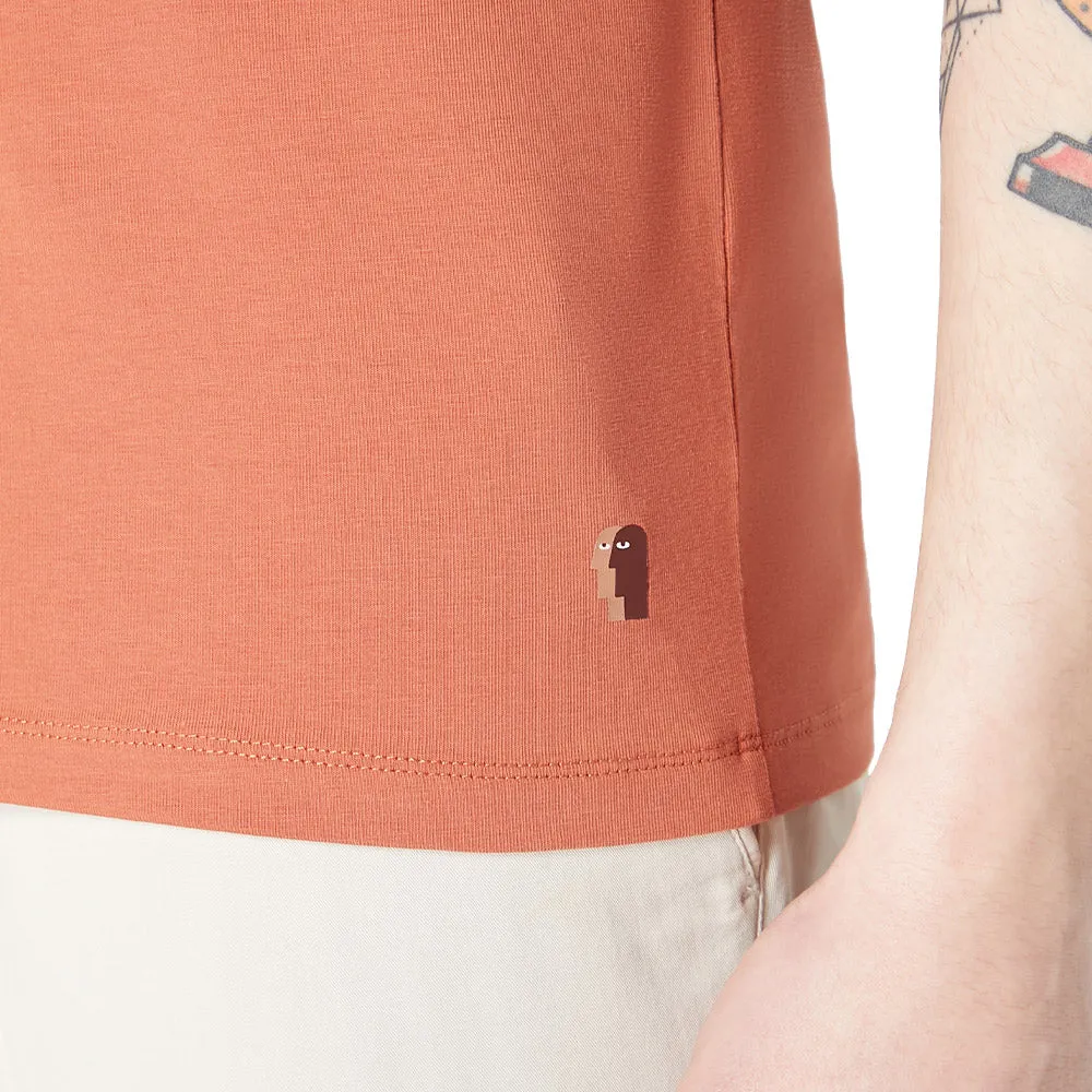 Remus Uomo Stretch Cotton Tee - Terracotta