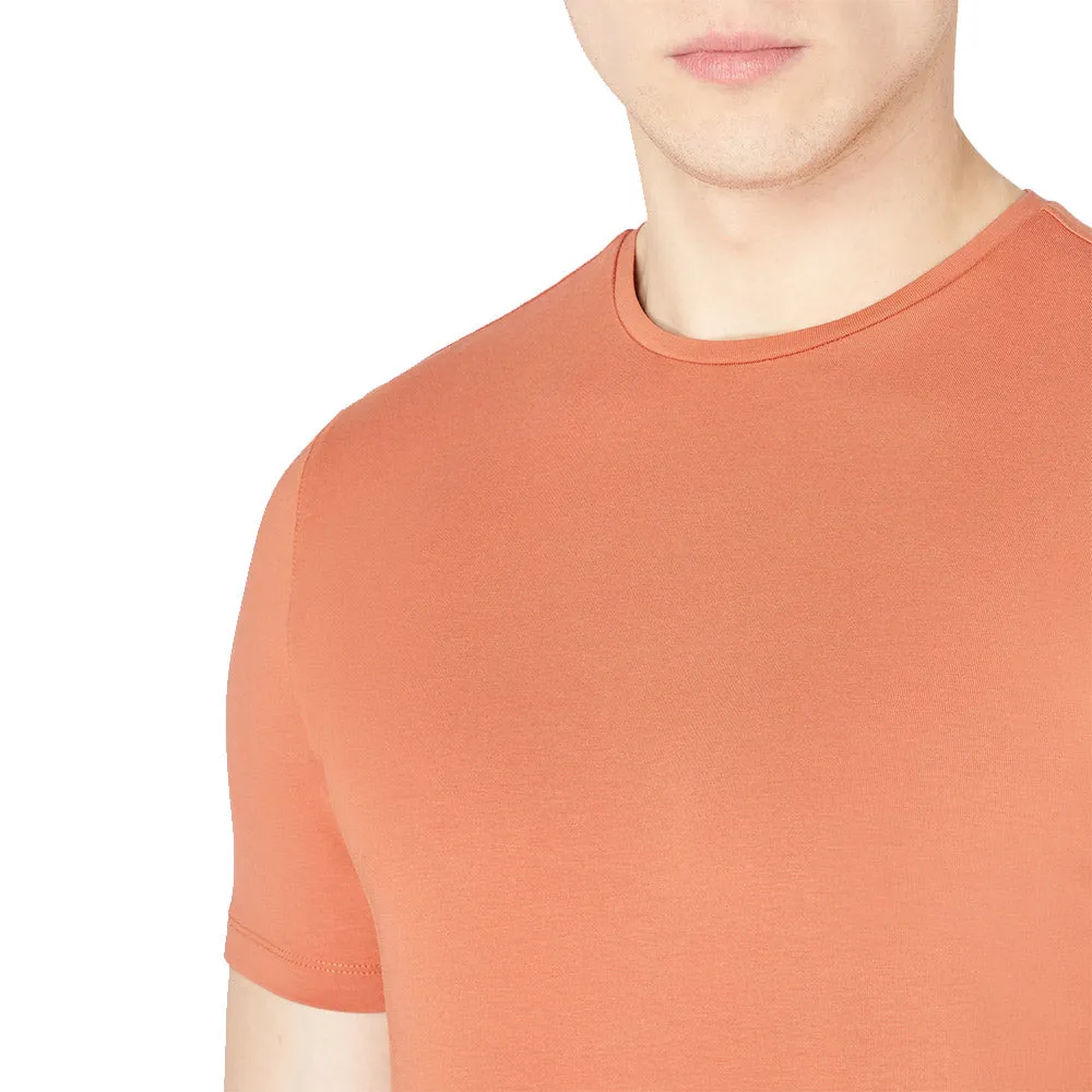 Remus Uomo Stretch Cotton Tee - Terracotta