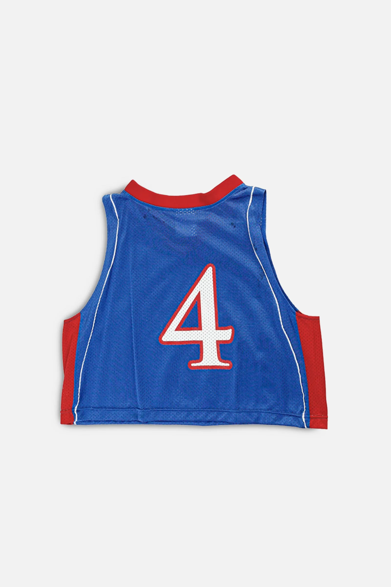 Rework Kansas Jayhawks Basketball Crop Jersey - M