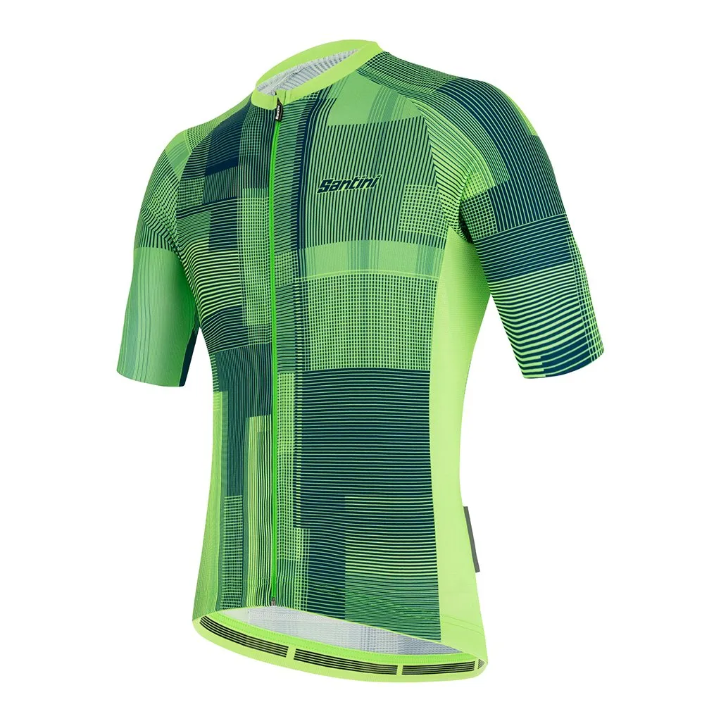 Santini Karma Kinetic Jersey - Fluo Green