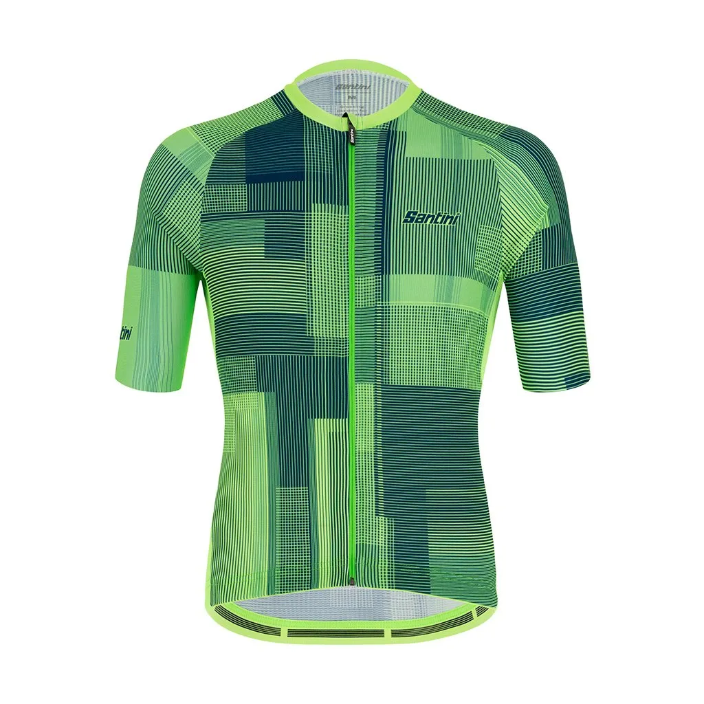 Santini Karma Kinetic Jersey - Fluo Green