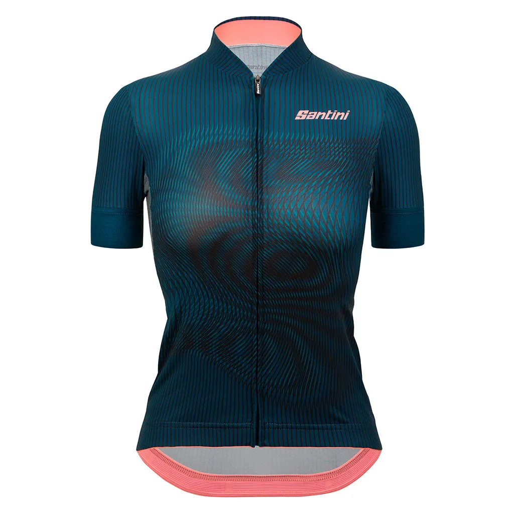 Santini Womens Delta Vortex Jersey - Teal