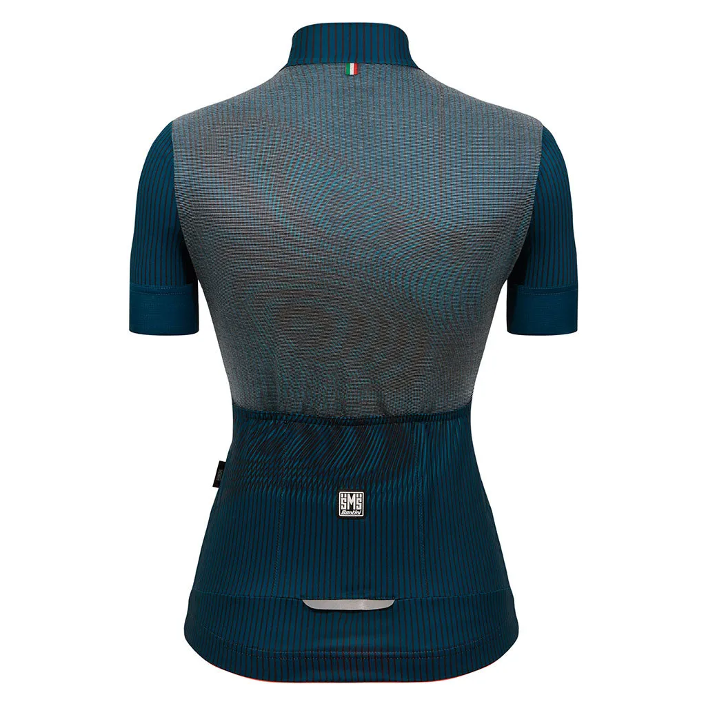 Santini Womens Delta Vortex Jersey - Teal