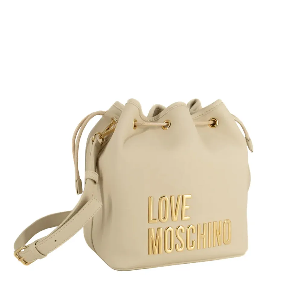 Secchiello a Tracolla LOVE MOSCHINO linea Bold Bag colore Avorio