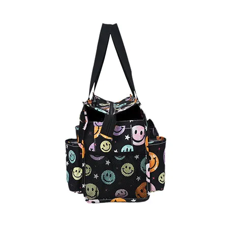 Smiley Faces NGIL Zippered Lined Caddy Organizer Tote Bag