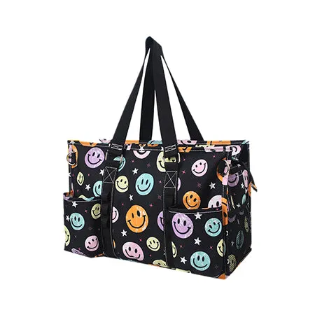 Smiley Faces NGIL Zippered Lined Caddy Organizer Tote Bag