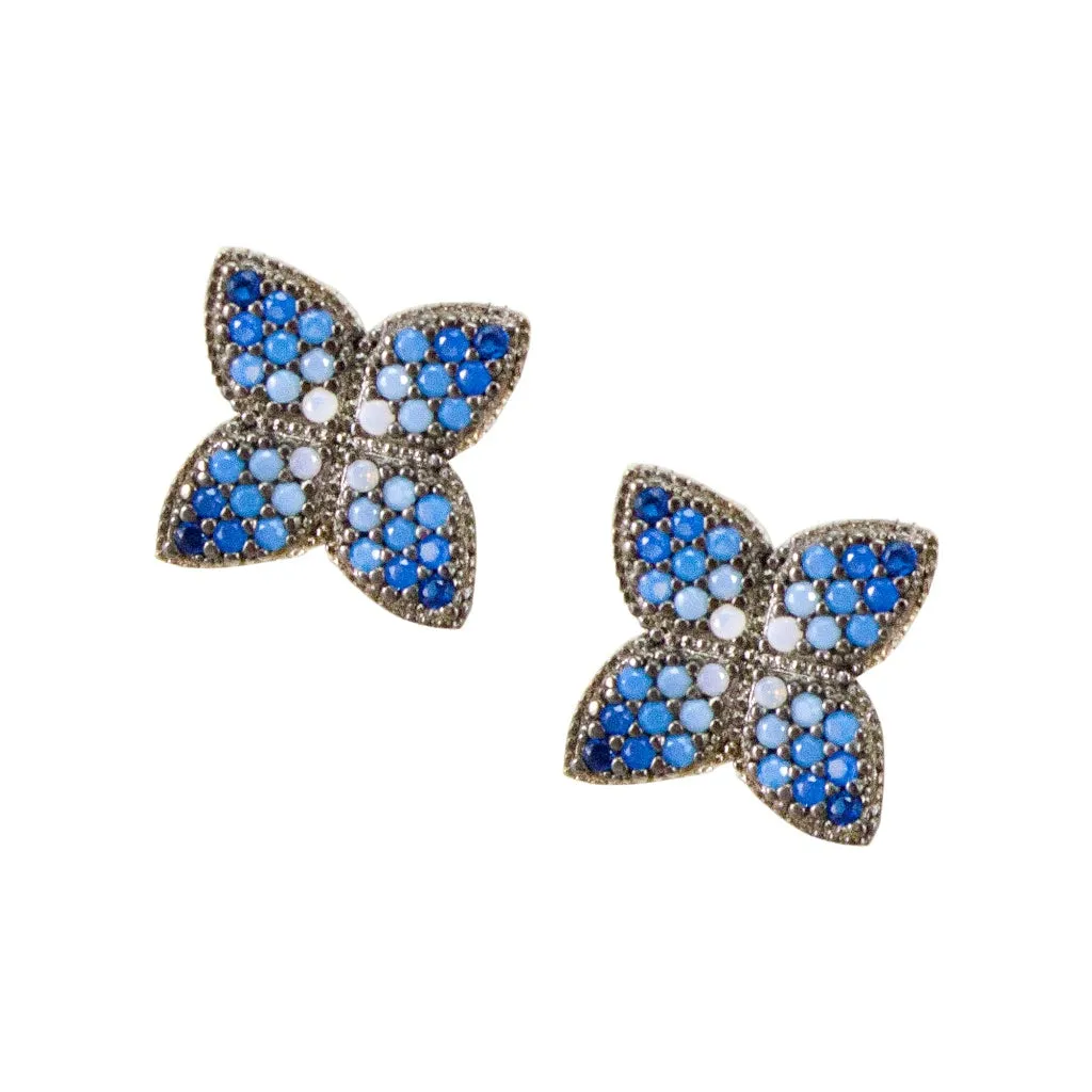 Sterling Silver Flower Stud Earrings