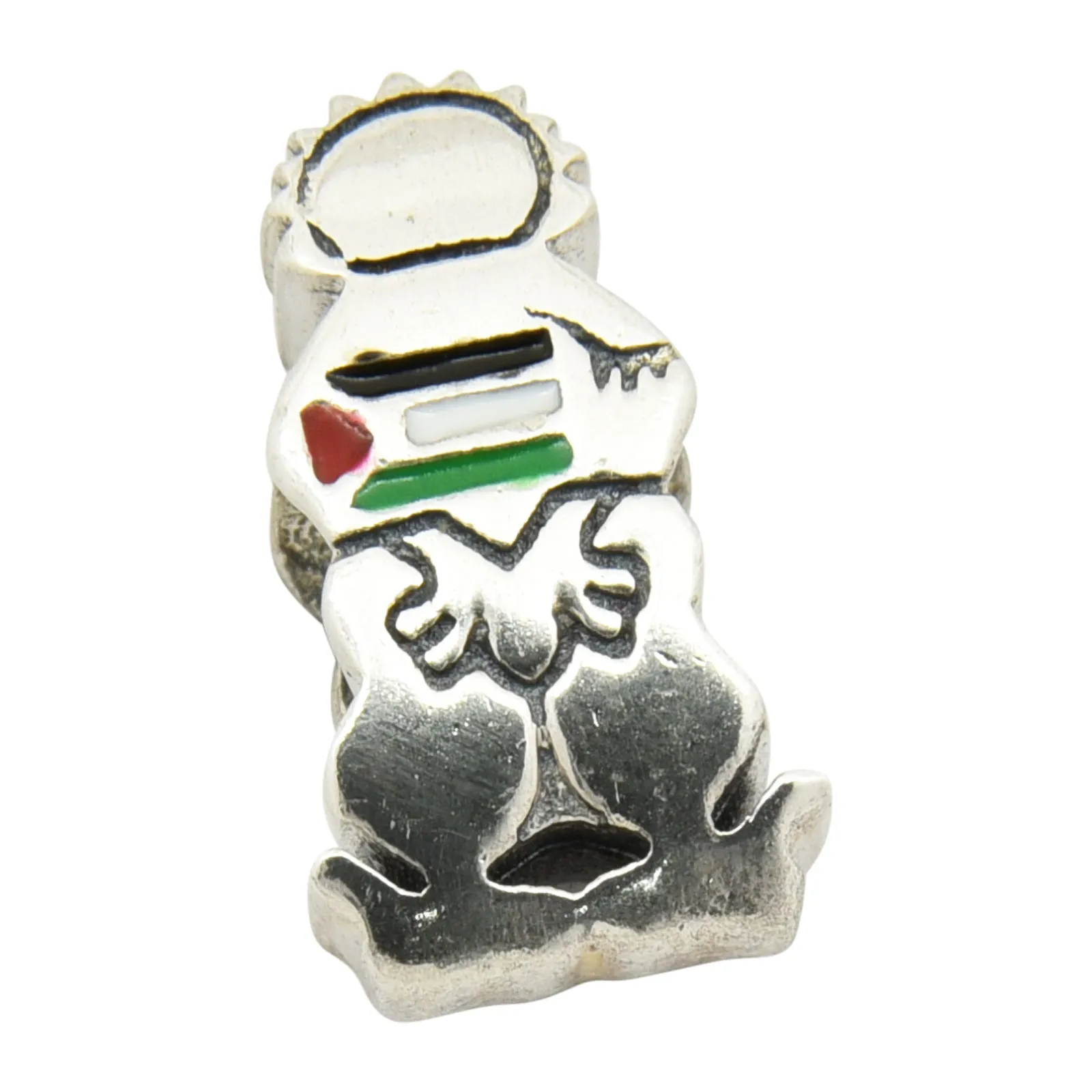 Sterling Silver Handala Palestine Flag Charm