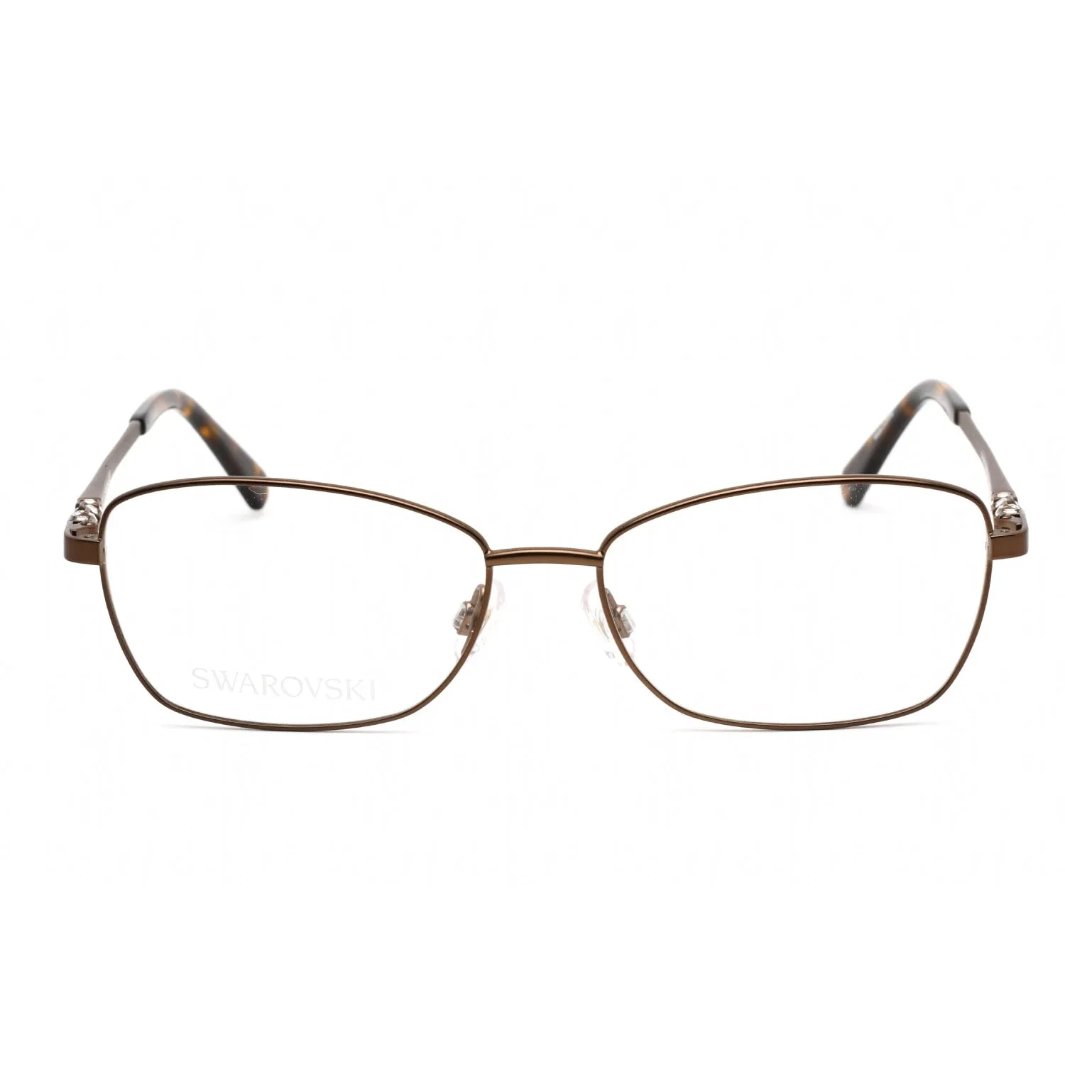 Swarovski SK5337 Eyeglasses Matte Dark Brown / Clear Lens