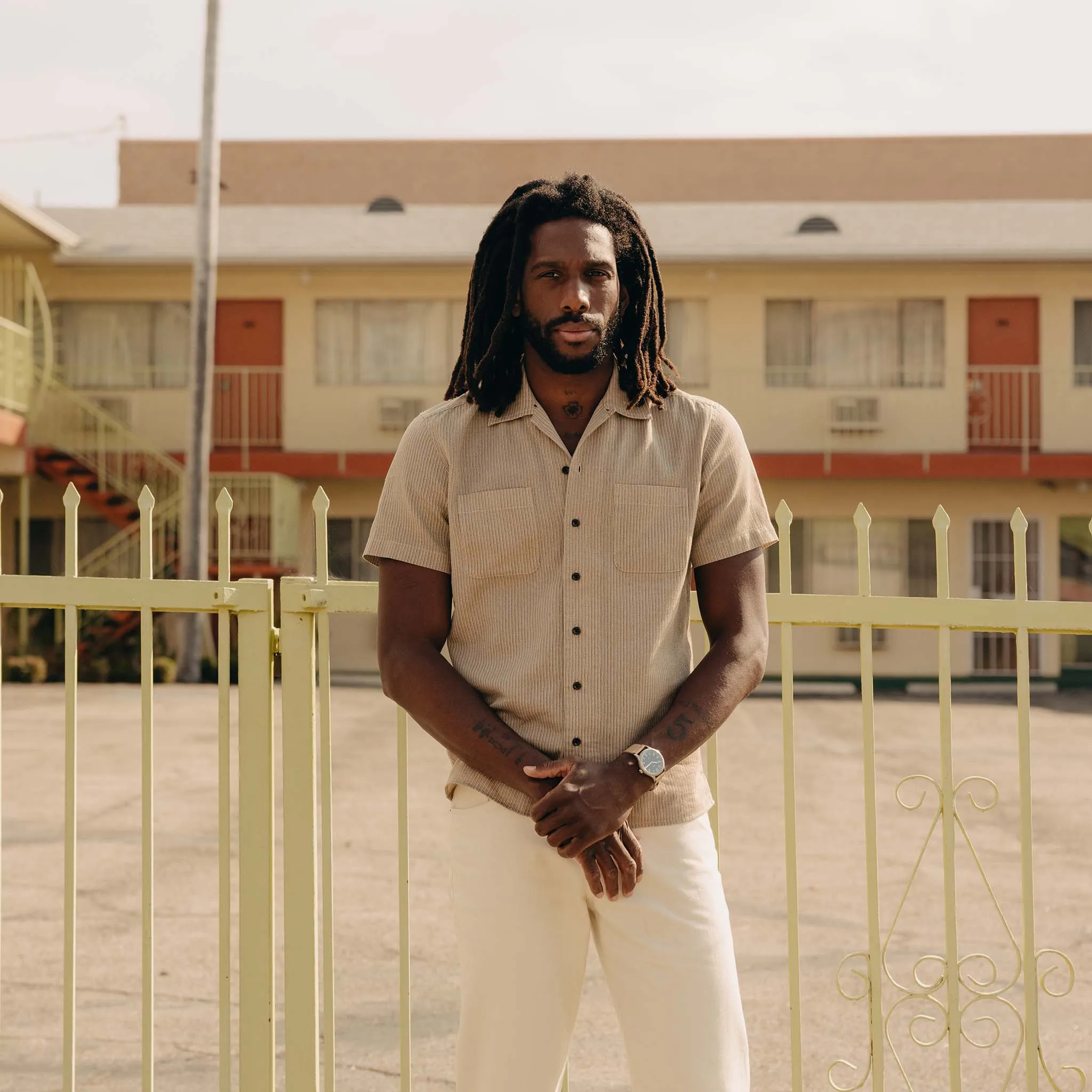 The Conrad Shirt in Black Coffee Stripe