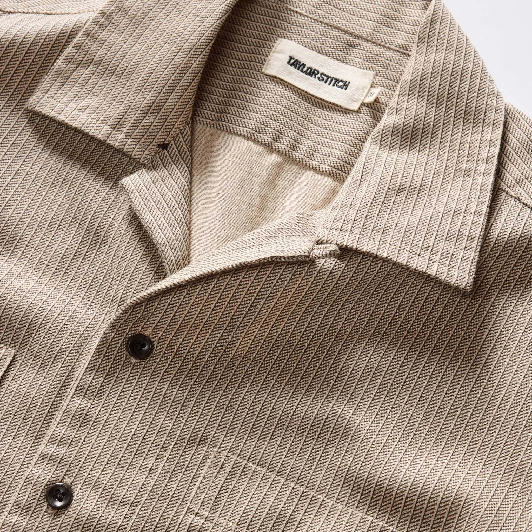 The Conrad Shirt in Black Coffee Stripe