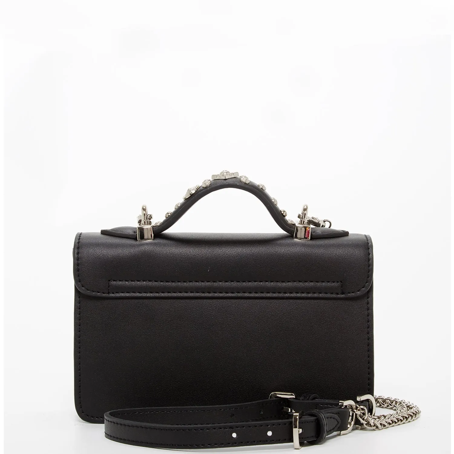 The Hollywood Studded Leather Crossbody Black