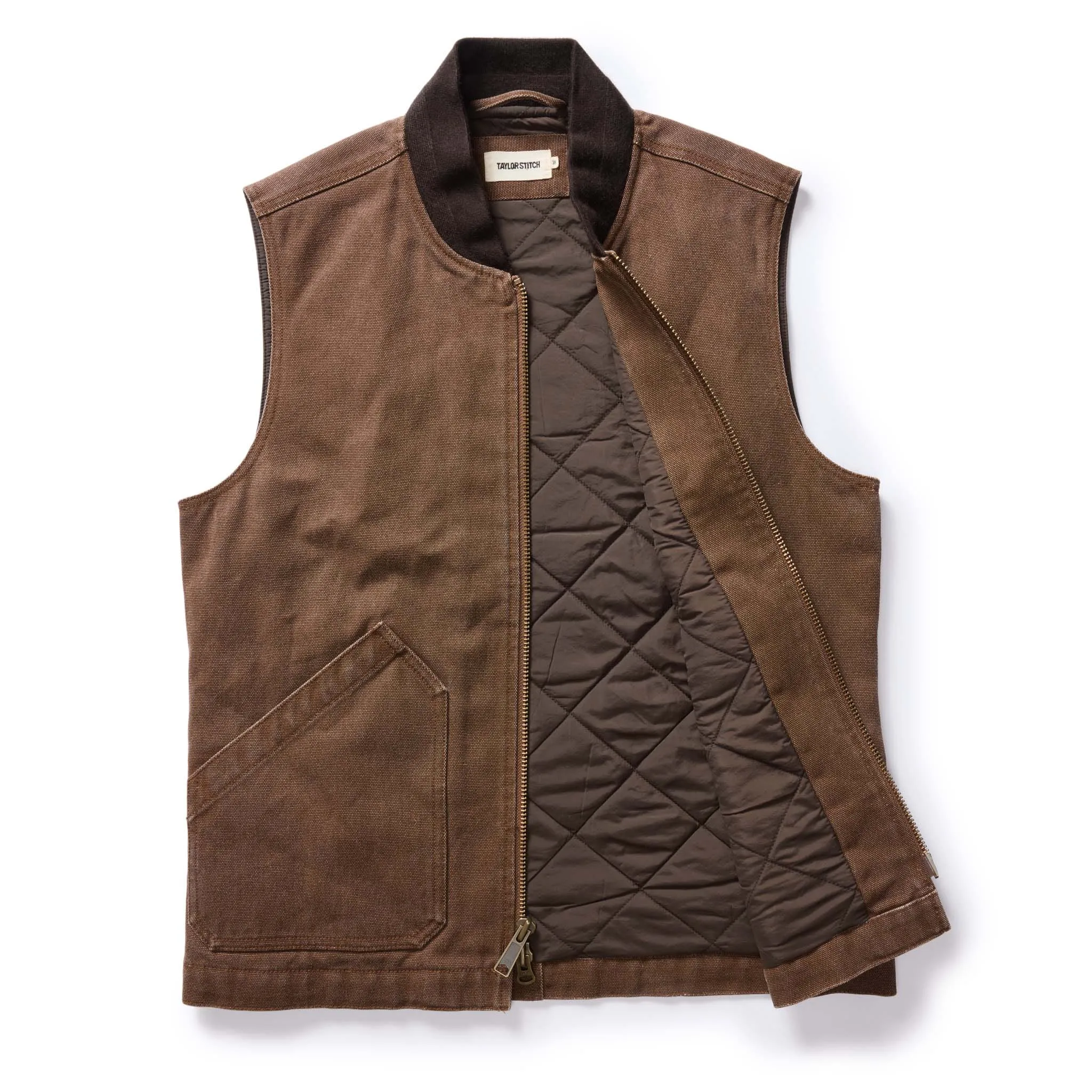 The Workhorse Vest in Aged Penny Chipped Canvas