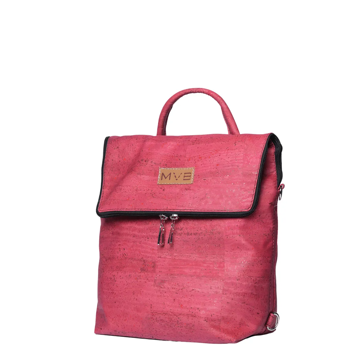 Trio Cork Vegan Backpack | Pink