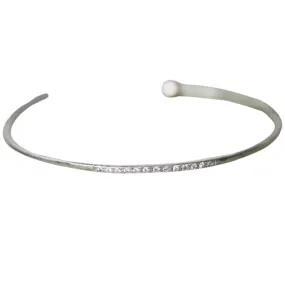 White Diamond Bangle Bracelet