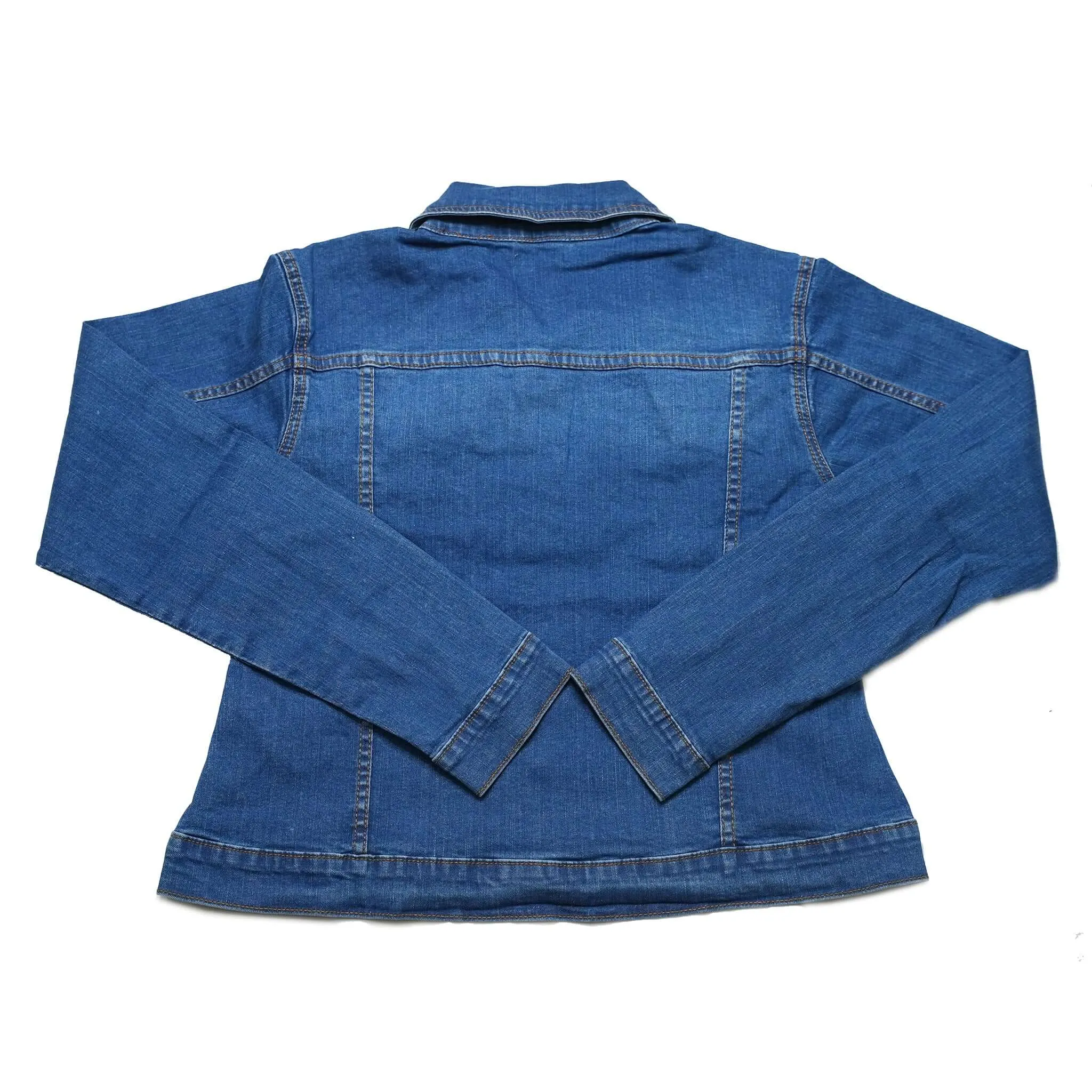 Women's Jean Jacket - Long Sleeves Button Closure