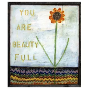 You Are Beauty Full Vintage Framed Art Print