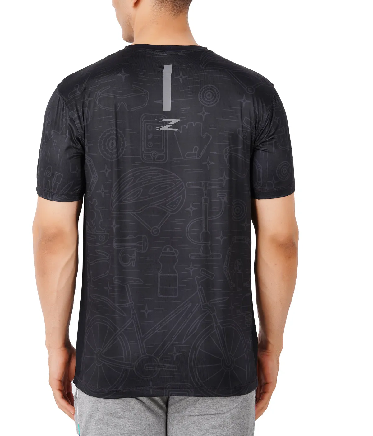 ZAKPRO Sports Tees for Men (Tone Black)